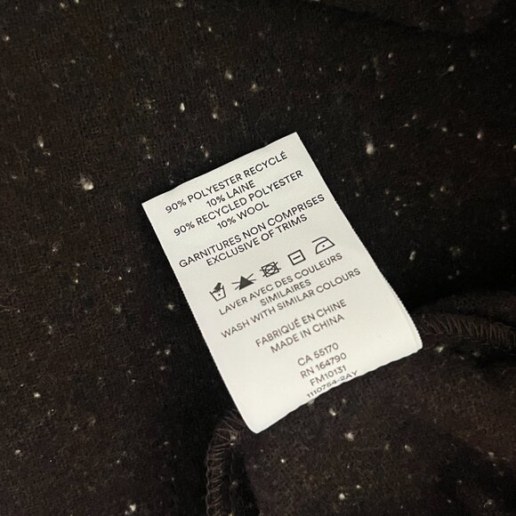 New Frank & Oak Brown Button-Down Shirt – XS, Unisex Fit – Tweed, Textured, Fall - Picture 8 of 10